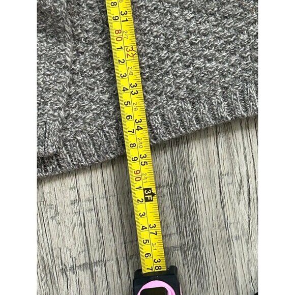 Pendleton Womens Gray Knit Lambswool Belted Double Breasted Sweater Size 1X - Picture 9 of 11